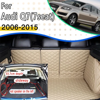 Araba Gövde Depolama Pedi Audi Q7 4L MK1 2006~2015 7 koltuk Su Geçirmez Araba İç Gövde Pencere Pedi Araba Gövde mat Araba Aksesuarları