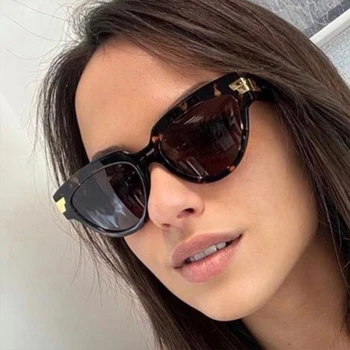 Yeni Küçük Dikdörtgen Güneş Kadınlar 2022 Lüks Marka Klasik Kedi Gözü Bayan Seksi Moda güneş gözlüğü Tonları Kadınlar İçin UV400
