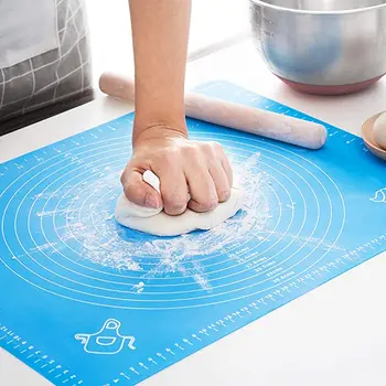 Pasta Silikon Pişirme Mat Ölçümleri ile Yoğurma Hamur Çerez Kek Pişirme Araçları yapışmaz Haddeleme Paspaslar Pasta Aksesuarları