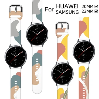 Kayışı Samsung Galaxy İzle Active2 Dişli S3 42mm Bilezik Silikon Bant için Gt2 42 saat kayışı Smartwatch Yedek