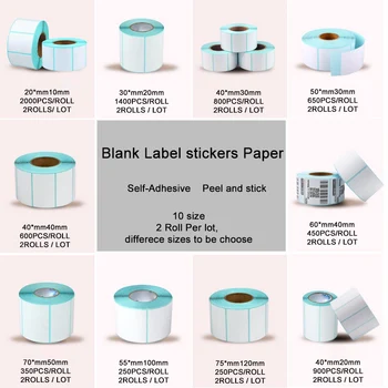10 boyutu Nakliye Etiket çıkartmaları barkod Etiketleri Boş Kağıt etiket Zebra Kağıt Yapışkanlı Etiket Süpermarket Boş etiket