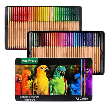 CHENYU 24/36/48/72 Renkler Metal Kutu Renkli Kalemler Boyama Kalemleri Yağ Bazlı Çeşitli Renkler Sanatçılar Çocuklar Katmanlı Hediye