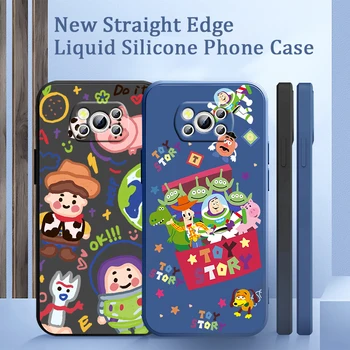 Disney Oyuncak Hikayesi Lüks xiaomi için telefon kılıfı mi Poco X4 X3 C40 C31 C3 M4 M3 F4 F3 GT Pro NFC 5G Zırh Sıvı Halat Kapak