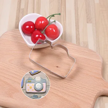 3D Kamera Desen Kek kurabiye kesici Pişirme Kalıp Paslanmaz Çelik Bisküvi Fondan Modelleme Şekli Dekorasyon Aracı Mutfak için