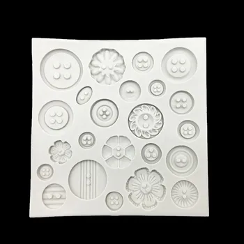 Toptan 10 Adet / grup Düğmeleri Şekiller Her Türlü Silikon Sugarcraft Kalıp, fondan Kek Dekorasyon Araçları Bakeware