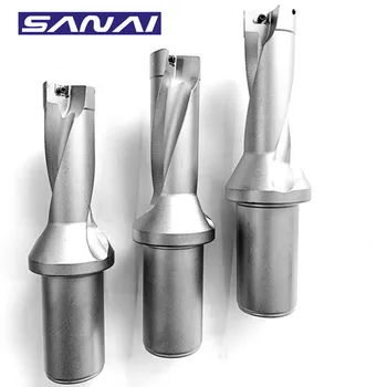 SANAI Endekslenebilir Sondaj Bit SP Serisi Hızlı U Matkap 2D 3D 4D 5D CNC torna Metal Drill14mm - 40mm Derinlik, makine Sondaj Aracı