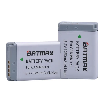 Batmax 2 adet NB-13L NB 13L NB13L canon için pil PowerShot G5X, G5 Mark ıı, G7X, G9X, G7 X Mark II, G7 X Mark III, G9 X, SX620