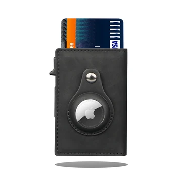SEMORID Akıllı Hava Etiketi Cüzdan RFID Kredi Kartı Para Tutucu Otomatik Pop up mi ni alu mi num cüzdan Airtag Kılıf Kapak Erkekler için mi