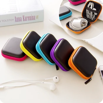 Yeni EVA Mini Taşınabilir Kulaklık çantası bozuk para cüzdanı Kulaklık USB kablosu saklama kutusu Cüzdan Taşıma kılıf çanta Kulaklık Aksesuarı
