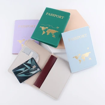 PU Deri Seyahat Pasaport Kapağı Moda Yeni Sıcak Satış Pasaport Tutucu Kılıf Kadın Erkek Seyahat Belge kredi kartı kılıfı