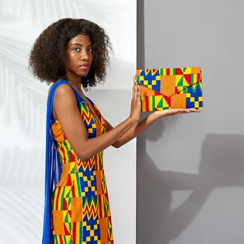 Afrika Moda çanta kente baskı Kadın Çanta moda Parti Yemeği çantası Düğün Hediyeleri Kadınlar İçin Yüksek Kaliteli Mini Çanta